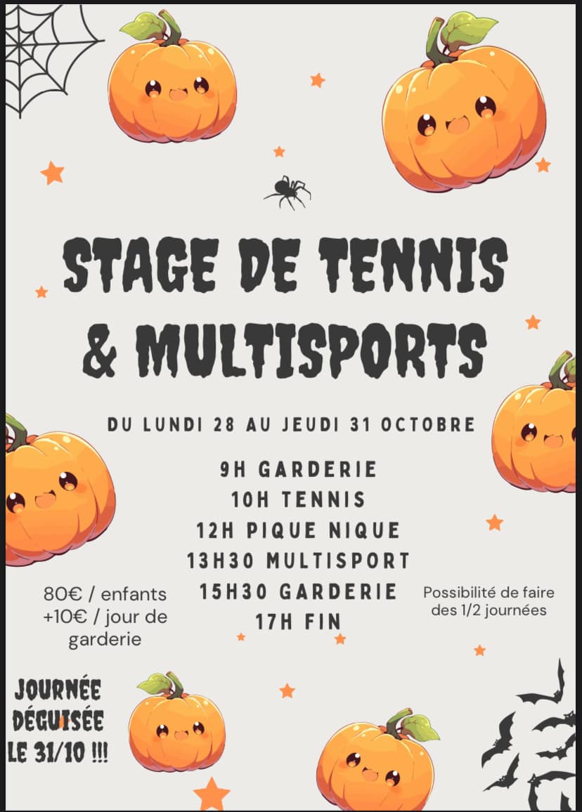 Tennis club Toufflers - stage toussaint 2024